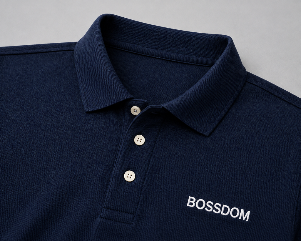 BOSSDOM - Customizable Polo Shirt (HONEYCOMB PIQUE)