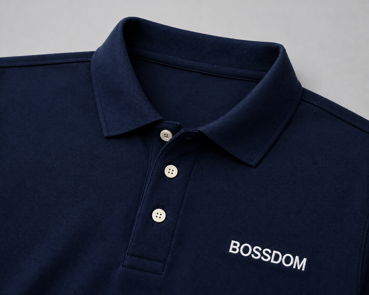 BOSSDOM - Customizable Polo Shirt (HONEYCOMB PIQUE)