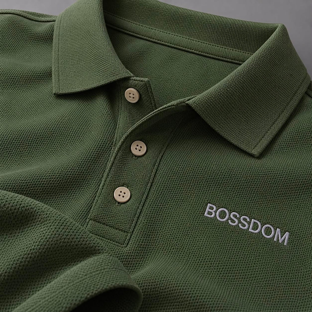 BOSSDOM - Customizable Polo Shirt (HONEYCOMB PIQUE)