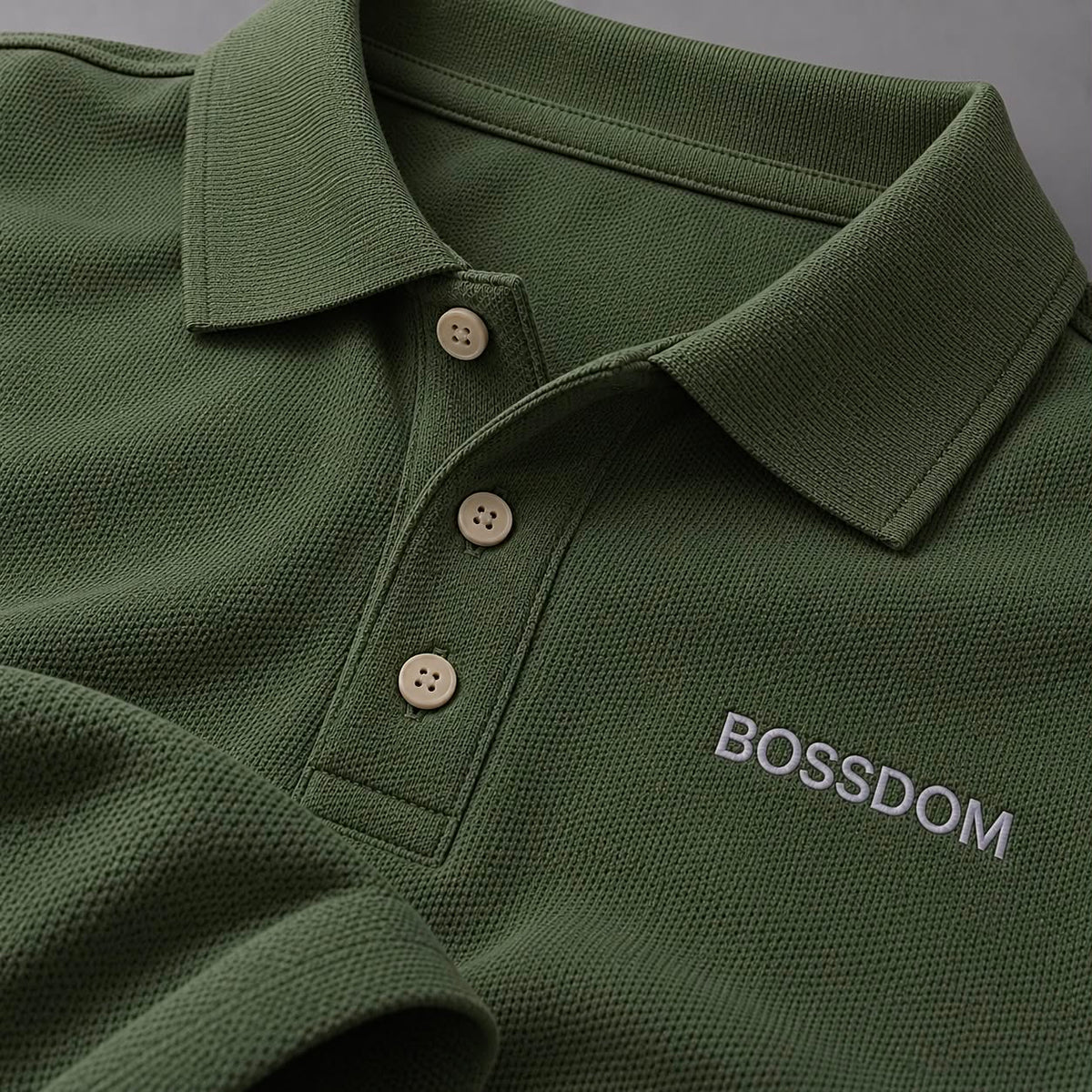 BOSSDOM - Customizable Polo Shirt (HONEYCOMB PIQUE)